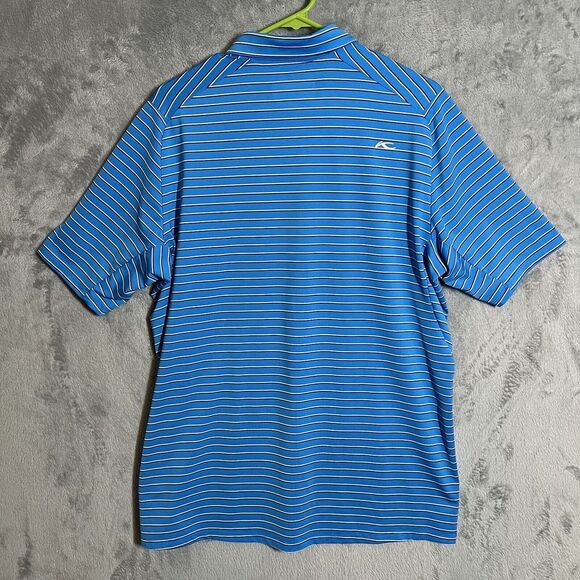 Kjus Shirt Men's M Blue Striped‎ Soren Golf Polo UPF Performance Stretch Comfort - Picture 7 of 11